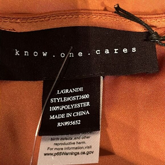 Know One Cares Rust Asymmetric Neckline One Shoulder Top  Sz Lg  NWT - Picture 8 of 10